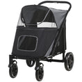 Load image into Gallery viewer, Dog Stroller Pet Pram Dog Pushchair Buggy with Adjustable Canopy for Medium and Large Breeds, Black
