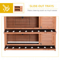 Load image into Gallery viewer, 54" 2-Story Large Rabbit Hutch Bunny Cage Wooden Pet House Small Animal Habitat with Lockable Doors, No Leak Tray and waterproof Roof for Rabbits, Chickens, Ducks, Outdoor/Indoor Natural