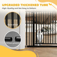 Load image into Gallery viewer, 59"H Extra Tall Cat Gate, 30"-41"W Steel Pet Gate for Doorway, Hallway, Pressure Mounted Kit No Drilling Dog Gate with 1.4" Extra Narrow Gap, 2.8" & 5.5" Extensions, Black