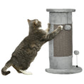 Load image into Gallery viewer, 58cm Cat Scratching Post for Corner Wall, Claw Scratcher, with Smooth Plush, Sisal Rope, Toy Balls, Stable Base - Grey