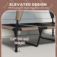 Load image into Gallery viewer, Elevated Dog Bed with Canopy, Cooling Dog Cot Bed for Camping, Portable Raised Pet Cot with Washable Breathable Mesh, for Indoor Outdoor, Large Dogs, 42" x 30" x 37", Coffee