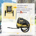 Load image into Gallery viewer, Aosom Dog Bike Trailer, Pet Bike Wagon with Steel Frame, Hitch Coupler, Quick Release Wheels, Reflectors, Flag, Pet Travel Carrier for Medium Dogs, Yellow