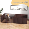 Load image into Gallery viewer, PawHut Whelping Box for Dogs Built for Mother's Comfort, Dog Whelping Pen with Removable Doors, Puppy Playpen for Indoors, Newborn Puppy Supplies & Essentials, 81" x 39" x 20", Coffee