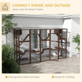 Load image into Gallery viewer, Catio, Large Outdoor Cat Enclosure with Cat Condos, Platforms, Ladders, Doors, Weather-Resistant Roof, Wooden Cat Cage for 1-4 Cats, Espresso