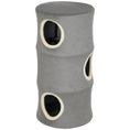 Load image into Gallery viewer, Cat House for Indoor Kittens, Cat Condo with Removable Washable Cover, Modern Barrel-Shaped Kitty Cave Bed, Stable Multi-Level Kitten Hideaway for Play & Rest, 40 x 40 x 80 cm, Grey