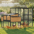 Load image into Gallery viewer, 105" Large Chicken Coop, Walk-in Wooden Hen House for 7-12 Hens, Poultry Cage Chicken House with Run, 2 Nesting Boxes, Roosting Bars, Waterproof Roof and Ramp, Yellow