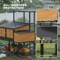 Load image into Gallery viewer, 105" Large Chicken Coop, Walk-in Wooden Hen House for 7-12 Hens, Poultry Cage Chicken House with Run, 2 Nesting Boxes, Roosting Bars, Waterproof Roof and Ramp, Yellow