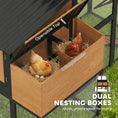 Load image into Gallery viewer, 105" Large Chicken Coop, Walk-in Wooden Hen House for 7-12 Hens, Poultry Cage Chicken House with Run, 2 Nesting Boxes, Roosting Bars, Waterproof Roof and Ramp, Yellow