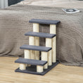 Load image into Gallery viewer, Dog Steps for Bed 4 Step Pet Stairs for Dog Cat ladder Scratch Post Grey
