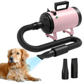Load image into Gallery viewer, Dog Hair Dryer, 2200W Pet Grooming Hair Dryer with Adjustable Temperature & Velocity, Professional Low Noise Dog Blaster with 3 Different Nozzles, Pink