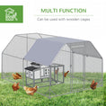 Load image into Gallery viewer, Galvanized Large Metal Chicken Coop Cage Walk-in Enclosure Poultry Hen Run House Playpen Rabbit Hutch with Cover for Outdoor Backyard 9.2' x 12.5' x 6.5' Silver