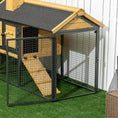 Load image into Gallery viewer, 2 Tiers Rabbit Hutch and Run, Guinea Pig Hutch Outdoor with Sliding Tray, Ramp, for 1-2 Rabbits