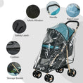 Load image into Gallery viewer, Dog Stroller with Rain Cover, Foldable Dog Pram, 4 Wheels Pet Pushchair with Safety Leashes, for Small, Miniature Dogs, Cats - Dark Green