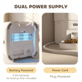 Load image into Gallery viewer, Automatic Cat Feeder with 2 Stainless Steel Bowls, 4L Pet Food Dispenser with Portion Control for 1–6 Meals Daily, Anti-Clogging Design, Dual Power Supply