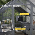 Load image into Gallery viewer, PawHut Large Catio Outdoor Cat Enclosure for Multiple Cats, Wooden Cat House with Waterproof Cover, Walk in Cat Cage Kennel with 2 Condos, 6 Platforms, Bridge, Doors, 110" x 73" x 74", Gray