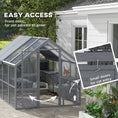 Load image into Gallery viewer, PawHut Large Catio Outdoor Cat Enclosure for Multiple Cats, Wooden Cat House with Waterproof Cover, Walk in Cat Cage Kennel with 2 Condos, 6 Platforms, Bridge, Doors, 110" x 73" x 74", Gray
