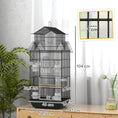Load image into Gallery viewer, Bird Cage Budgie Cage with Slide Tray Handle for Finch Canary 43 x 32.5 x 104cm, Black