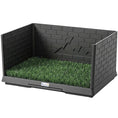 Load image into Gallery viewer, Dog Grass Pad with High Walls and Tray, Indoor Potty Tray for Puppy Training, Pee Pad Holder with Artificial Grass and Drainage for Indoor Outdoor Use, 30" x 20" x 14"