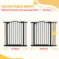 Load image into Gallery viewer, Pressure Fit Dog Stair Gate No Drilling Safety Gate Auto Close for Doorways, Hallways, 74-87cm Adjustable, 78cm Tall, Black