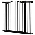 Load image into Gallery viewer, Pressure Fit Dog Stair Gate No Drilling Safety Gate Auto Close for Doorways, Hallways, 74-87cm Adjustable, 78cm Tall, Black