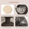 Load image into Gallery viewer, PawHut Elevated Cat Bed with Rotatable Egg Chair Pod, Cat Basket Bed with Thick Cushion, Natural Mat Grass Woven Kitty House, Coffee