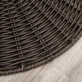 Load image into Gallery viewer, PawHut Elevated Cat Bed with Rotatable Egg Chair Pod, Cat Basket Bed with Thick Cushion, Natural Mat Grass Woven Kitty House, Coffee
