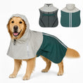 Load image into Gallery viewer, Dog Raincoat with Hood, Waterproof & Breathable Rain Jacket with Reflective Strips and Leash Hole, Adjustable Poncho for Large Dogs, 20-30 KG Available, Green, L