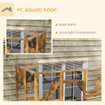 Load image into Gallery viewer, PawHut Catio Playground Cat Window Box Outside Enclosure, Outdoor Cat House with Weather Protection Roof for Multiple Kitties, Wooden Frame, Shelves & Bridges, 118" x 37.5" x 74", Yellow