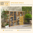 Load image into Gallery viewer, PawHut Catio Playground Cat Window Box Outside Enclosure, Outdoor Cat House with Weather Protection Roof for Multiple Kitties, Wooden Frame, Shelves & Bridges, 118" x 37.5" x 74", Yellow
