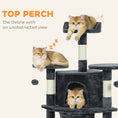 Load image into Gallery viewer, Cat Tree, 62" Multi-Level Cat Tower with Scratching Posts, 2 Condos, Hammock, Perches, Plush, Pompoms, for Indoor Kittens Playing, Resting, Sleeping, Dark Grey