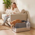 Charger l'image dans la visionneuse de la galerie, 22.8"x14.6"x11.8" Stainless Steel Sifting Litter Box, Sifting Stainless Steel Litter Box for Pine Pellets, High Sided, Anti-Leakage, Less Tracking, Includes Scoop & 10 Pads