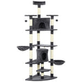 Load image into Gallery viewer, 79" Cat Tree Tower, Large Cat Condo Furniture, Multi-Level Cat Tower with Scratching Posts, Cozy Hammock, Dangling Balls - Dark Grey