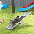 Load image into Gallery viewer, PawHut Wooden Dog Agility Seesaw for Training and Exercise, Platform Equipment Run Game Toy, Weather Resistant Pet Supplies, 83" L x 16" W x 14" H, White