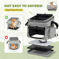 Load image into Gallery viewer, Dog Bike Basket, Soft-Sided Pet Carrier with Security Leash, Mesh Door & Window, Plush Cushion, Bowl for Small Dogs Cats, Up to 5 kg, Portable Breathable, Light Grey