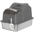 Load image into Gallery viewer, Stainless Steel Cat Litter Box with Removable Lid, Extra Large Enclosed Litter Box with High Sided, Scoop, Odor Free, Non-Sticky, Anti-Leakage, Easy Clean, Dark Grey