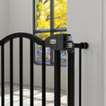 Load image into Gallery viewer, Pressure Fit Dog Stair Gate No Drilling Safety Gate Auto Close for Doorways, Hallways, 74-94cm Adjustable, 78cm Tall, Black