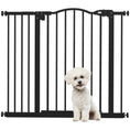 Load image into Gallery viewer, Pressure Fit Dog Stair Gate No Drilling Safety Gate Auto Close for Doorways, Hallways, 74-94cm Adjustable, 78cm Tall, Black