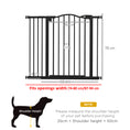 Load image into Gallery viewer, Pressure Fit Dog Stair Gate No Drilling Safety Gate Auto Close for Doorways, Hallways, 74-94cm Adjustable, 78cm Tall, Black