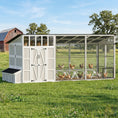Load image into Gallery viewer, 212"L Large Chicken Coop for 10-15 Hens, Walk-in Outdoor Chicken House with Run, Nesting Box, Waterproof Roof, Perches, Wooden Hen House Poultry Cage for Ducks, Rabbits, Light Gray