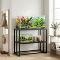 Charger l'image dans la visionneuse de la galerie, 40 Gallon Fish Tank Stand, Heavy Duty Aquarium Stand with Storage Shelf, Adjustable Feet, for Home Office, 36.6" L x 18.5" W x 29.9" H, Black
