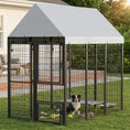 Load image into Gallery viewer, Large Dog Kennel Outdoor with Roof, 3 Doors, Expandable Heavy Duty Dog Kennel Outside Run Enclosure with Secure Lock, Removable Door, for Small Medium Large Pets, Chickens, Ducks, 6' x 4' x 6'