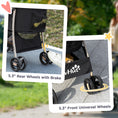 Load image into Gallery viewer, Dog Pram Dog Stroller 3 in 1 Pet Pushchair Detachable Design with Universal Wheels, Brake for Small Miniature Dogs - Black