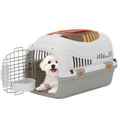 Charger l'image dans la visionneuse de la galerie, Hard-Sided Travel Pet Carrier, Plastic Dog and Cat Kennel for Small Dogs and Cats, Portable Crate with Steel Wire Door, Feed Bowl, Secure Lock for Car, Airplane, Outdoor