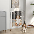 Load image into Gallery viewer, 30"-32" Baby Gate, 30"H Pet Gate with Auto-Close, Two-Way Open, Pressure Mounted for Stair, Doorways and Hallways, White