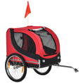Load image into Gallery viewer, Steel Dog Bike Trailer Pet Cart Carrier for Bicycle Kit Water Resistant with Hitch Coupler Travel Black and Red