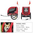 Load image into Gallery viewer, Steel Dog Bike Trailer Pet Cart Carrier for Bicycle Kit Water Resistant with Hitch Coupler Travel Black and Red