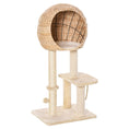 Load image into Gallery viewer, Cat Tree with Sisal Scratching Post Condo and Hanging Rope 39" H, Beige