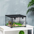 Load image into Gallery viewer, Glass Reptile Terrarium Insect Breeding Tank Vivarium Habitats with Thermometer for Lizards, Horned Frogs, Snakes, Spiders - Small 30 x 30 x 20cm