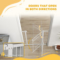 Load image into Gallery viewer, PawHut Pet Gate Indoor with Cat Door, 30"-41" Dog Gate, Extra Wide Walk Through Puppy Gate, 3-Inch and 5.5-Inch Extension Kits, Pressure or Hardware Mounted for Stairway, Doorway, Hallway, 37" High