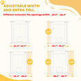 Load image into Gallery viewer, PawHut Pet Gate Indoor with Cat Door, 30"-41" Dog Gate, Extra Wide Walk Through Puppy Gate, 3-Inch and 5.5-Inch Extension Kits, Pressure or Hardware Mounted for Stairway, Doorway, Hallway, 37" High